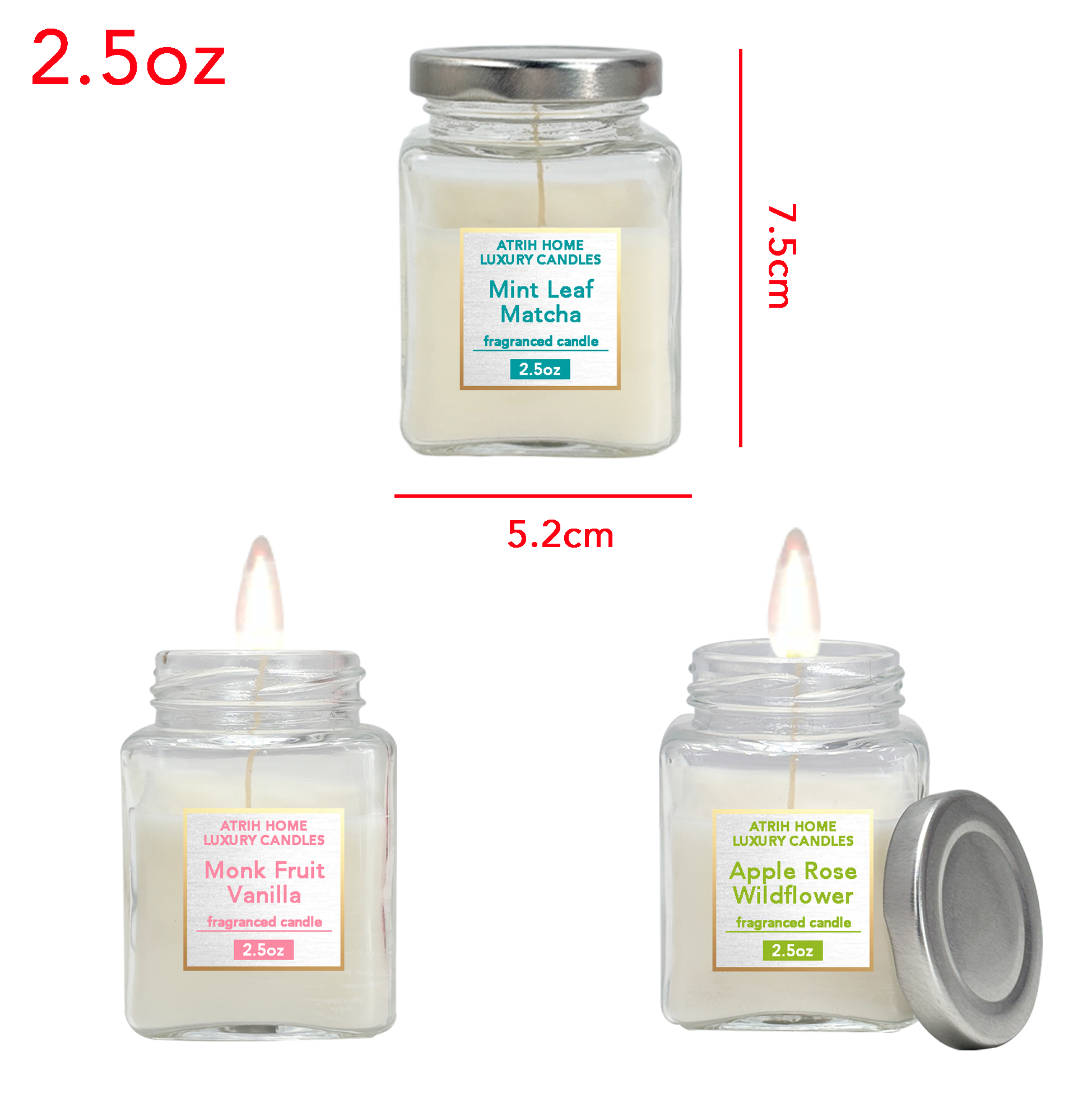 Aromatherapy Scented Candle Jar Set