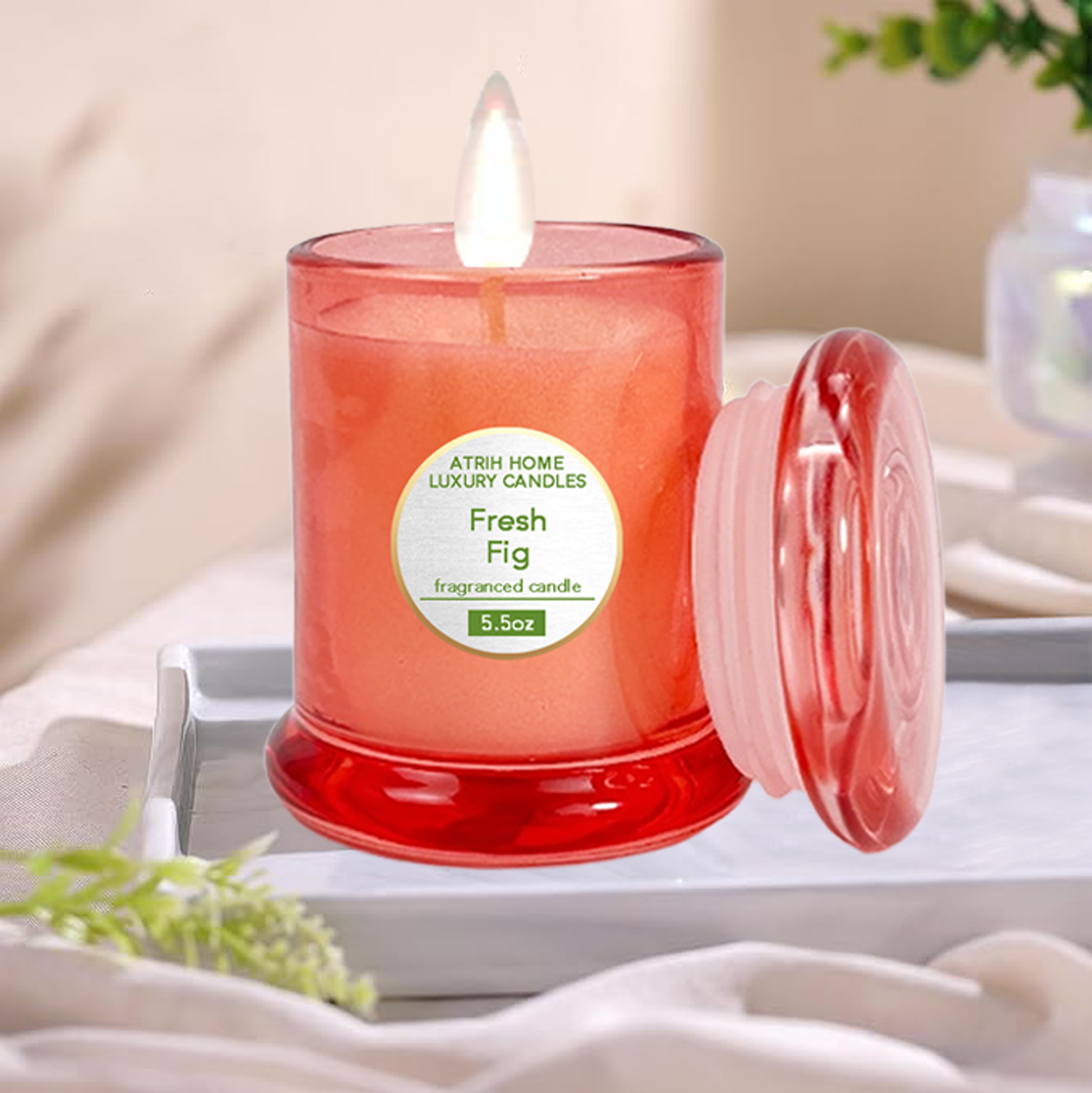 Perfumed Glass Jar Candle Set