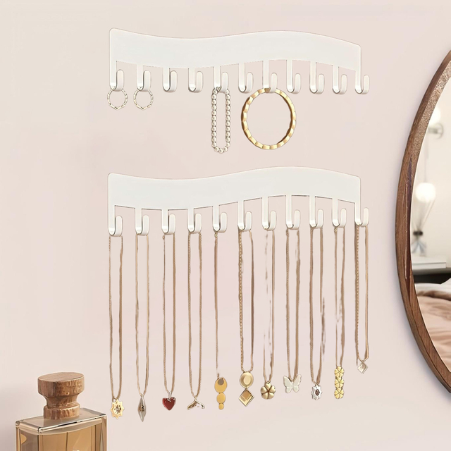 Multi Hook Jewelry Organizer Rack
