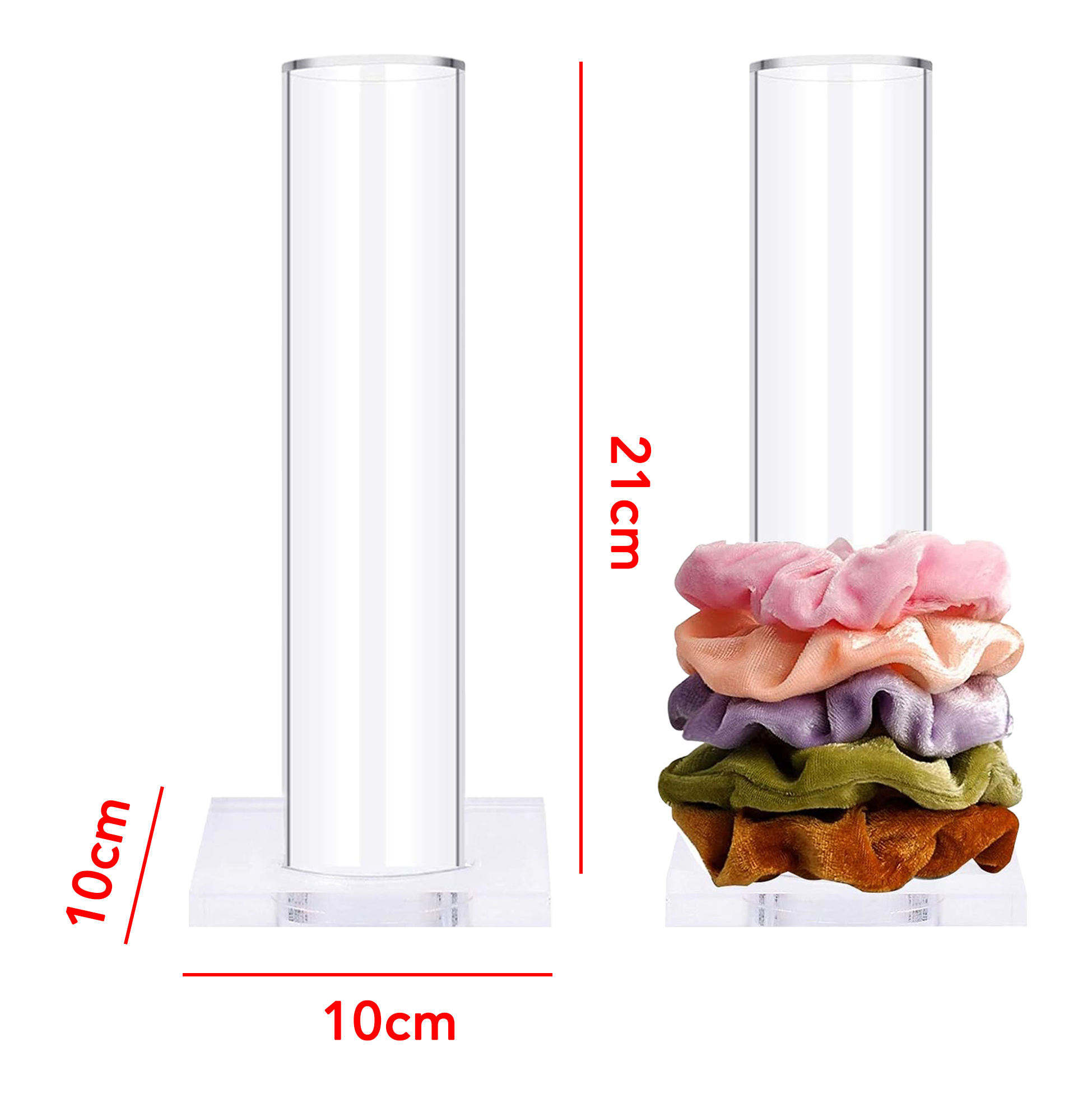 Clear Acrylic Hair Scrunchie & Headband Organizer Stand