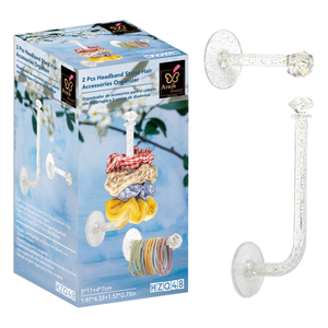 Glitter Clear Acrylic Hair Accessory Organizer Set