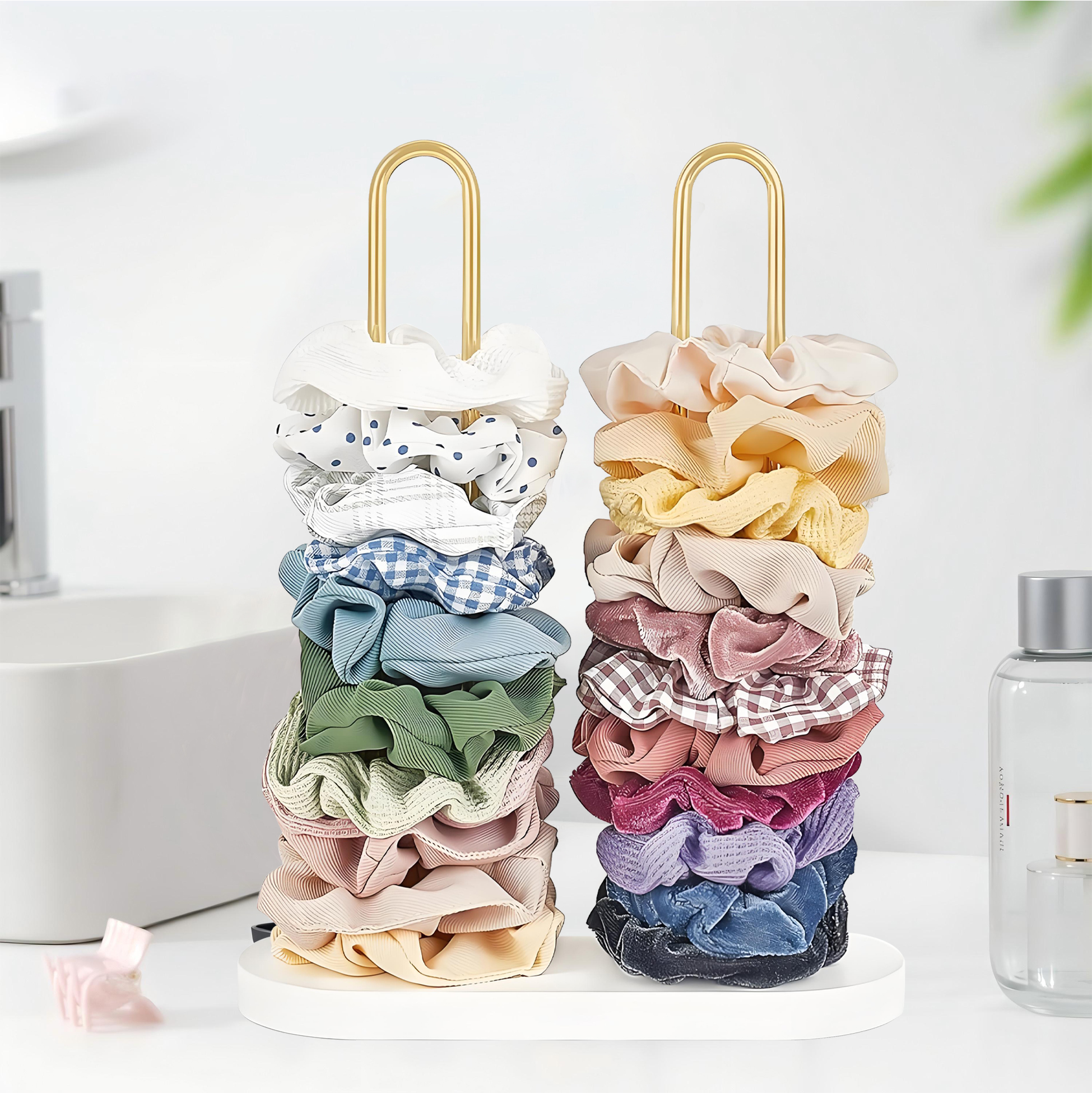 Gold Metal Scrunchie Organizer Rack for Hair Ties