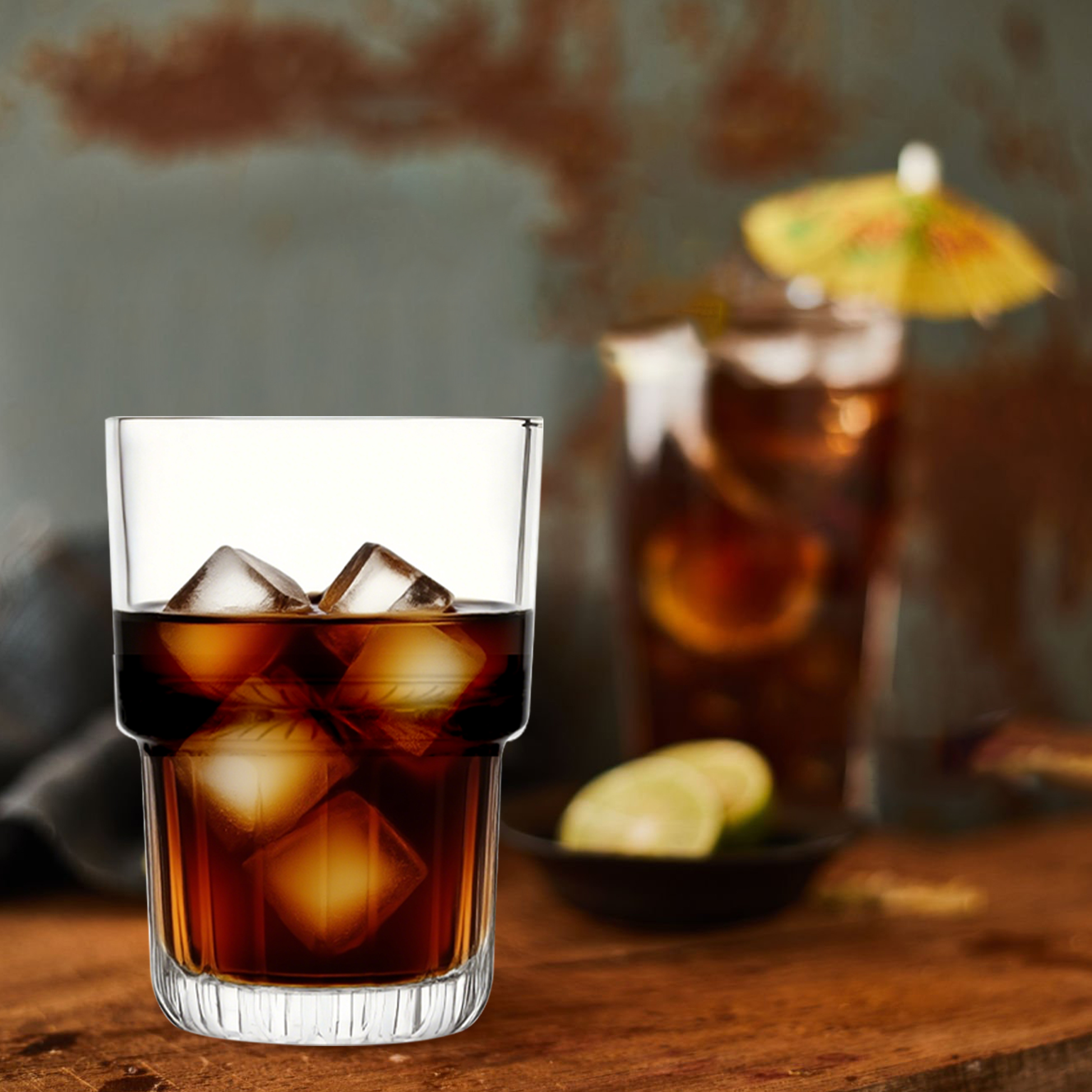 6-Piece Stackable Ribbed Tumbler Set
