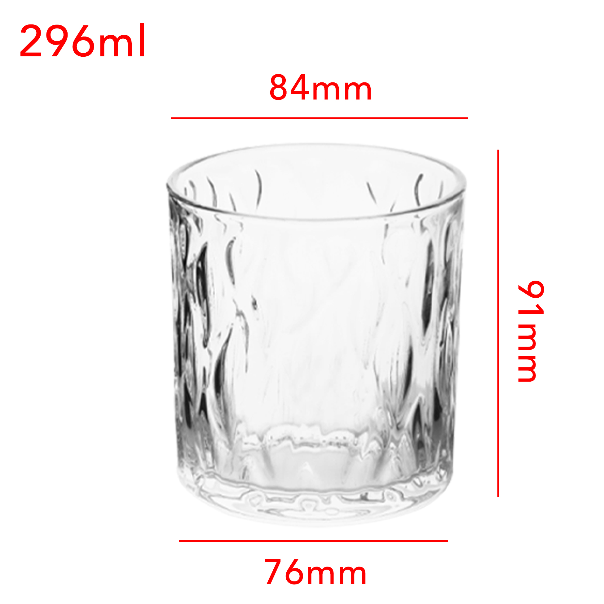 6-Piece Textured Whiskey Glass Set