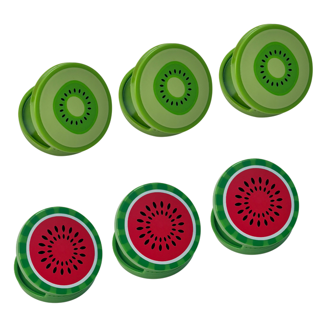 Fruit-Themed Plastic Clip Set of 6