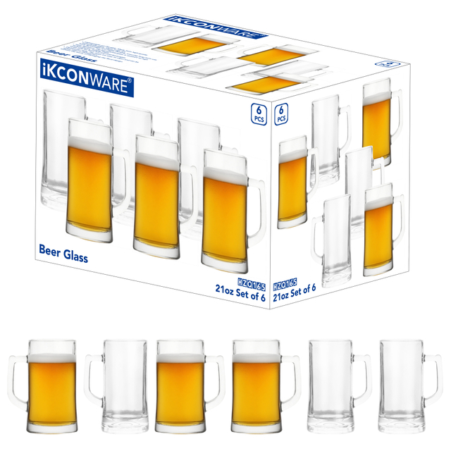 6-Piece Tall Beer Mug Set