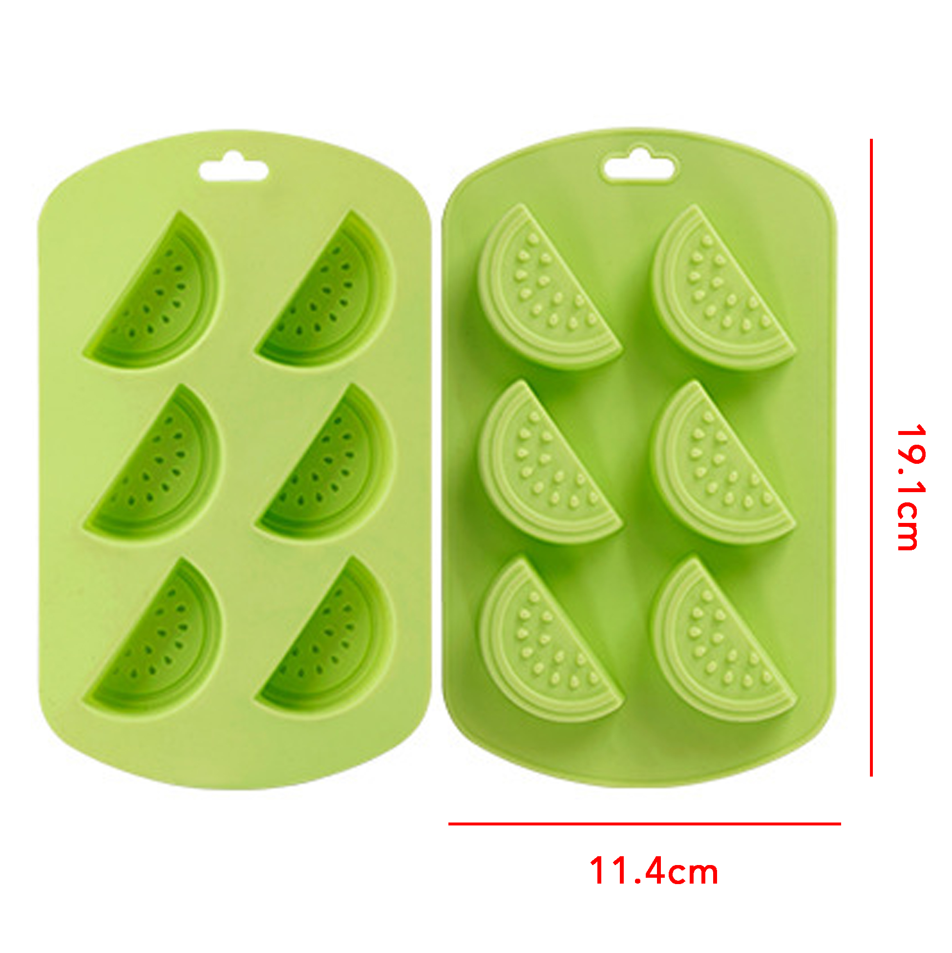 6-Cavity Watermelon-Slice Silicone Dessert Mold