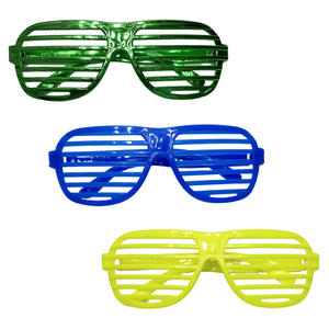 Colorful Slotted Aviator Party Glasses Set