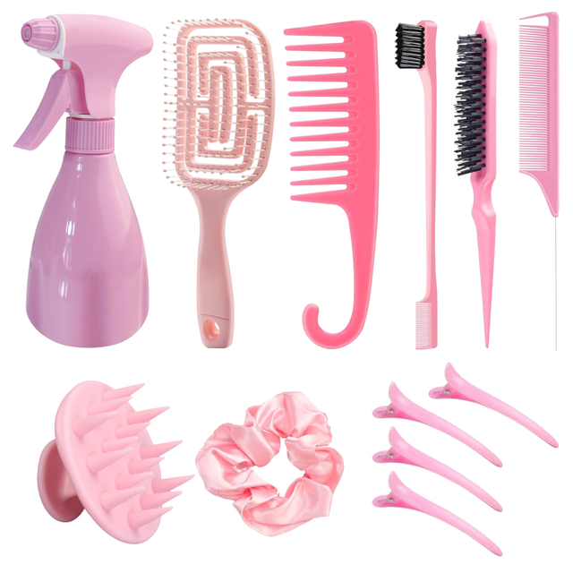 Pink Hair Styling Tool Kit