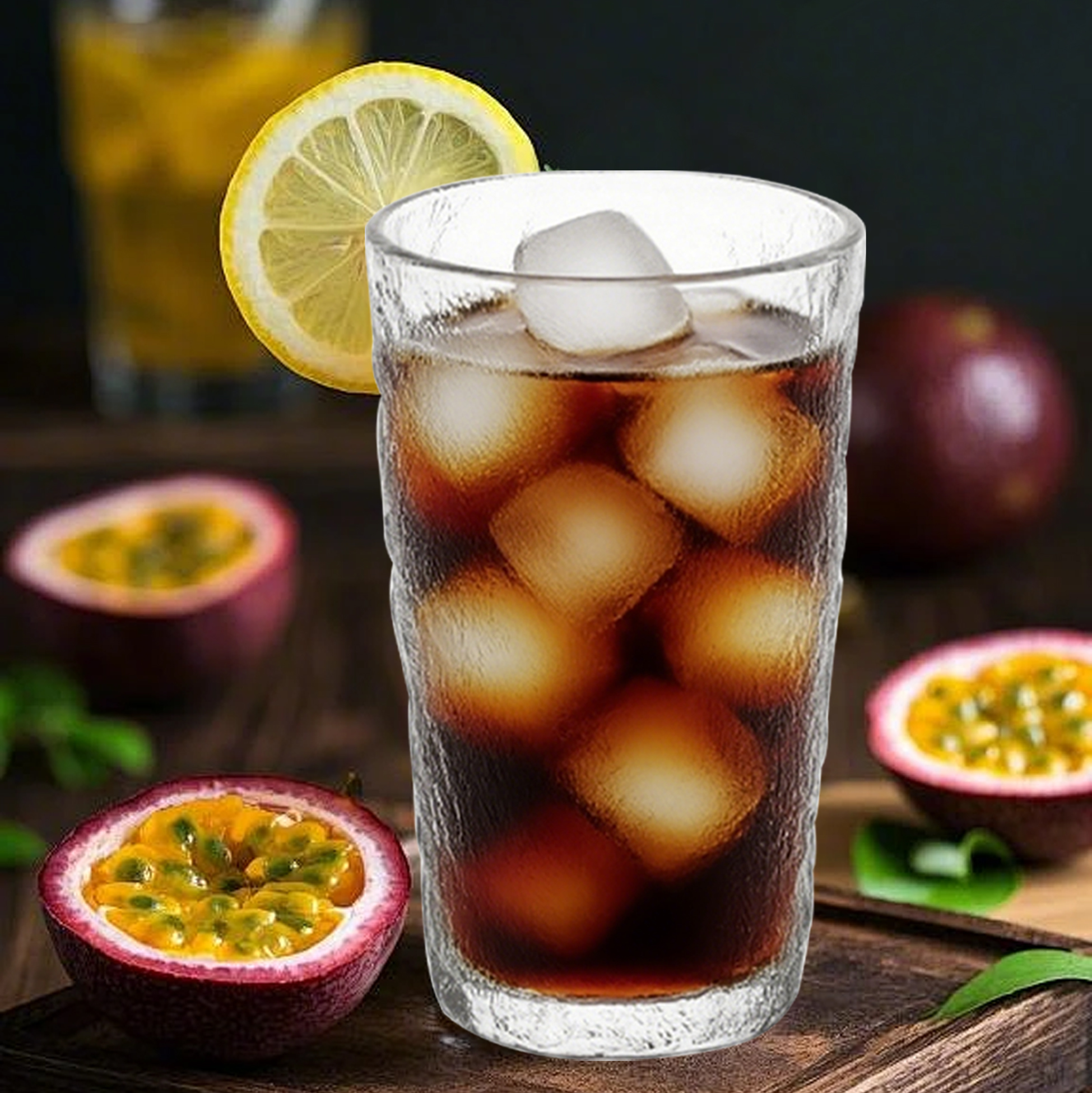 6-Piece Textured Ice Cube Glass Set