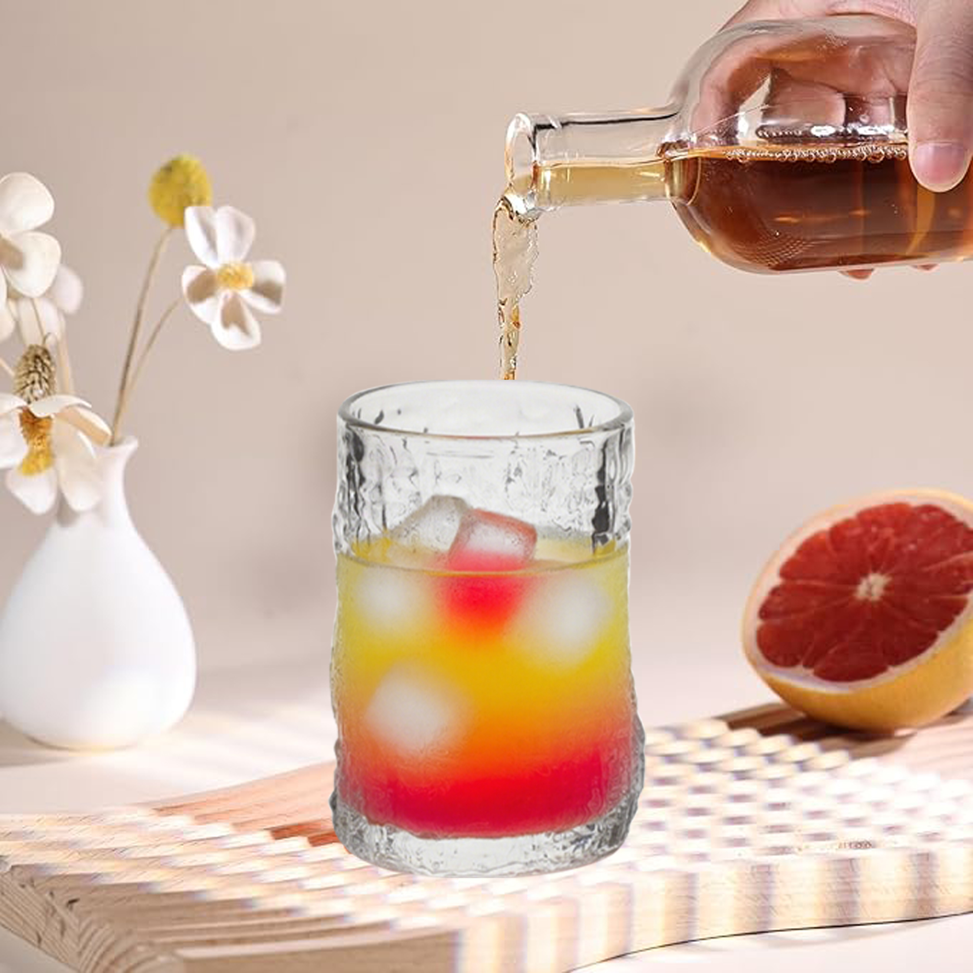 6-Piece Textured Cocktail Glass Set