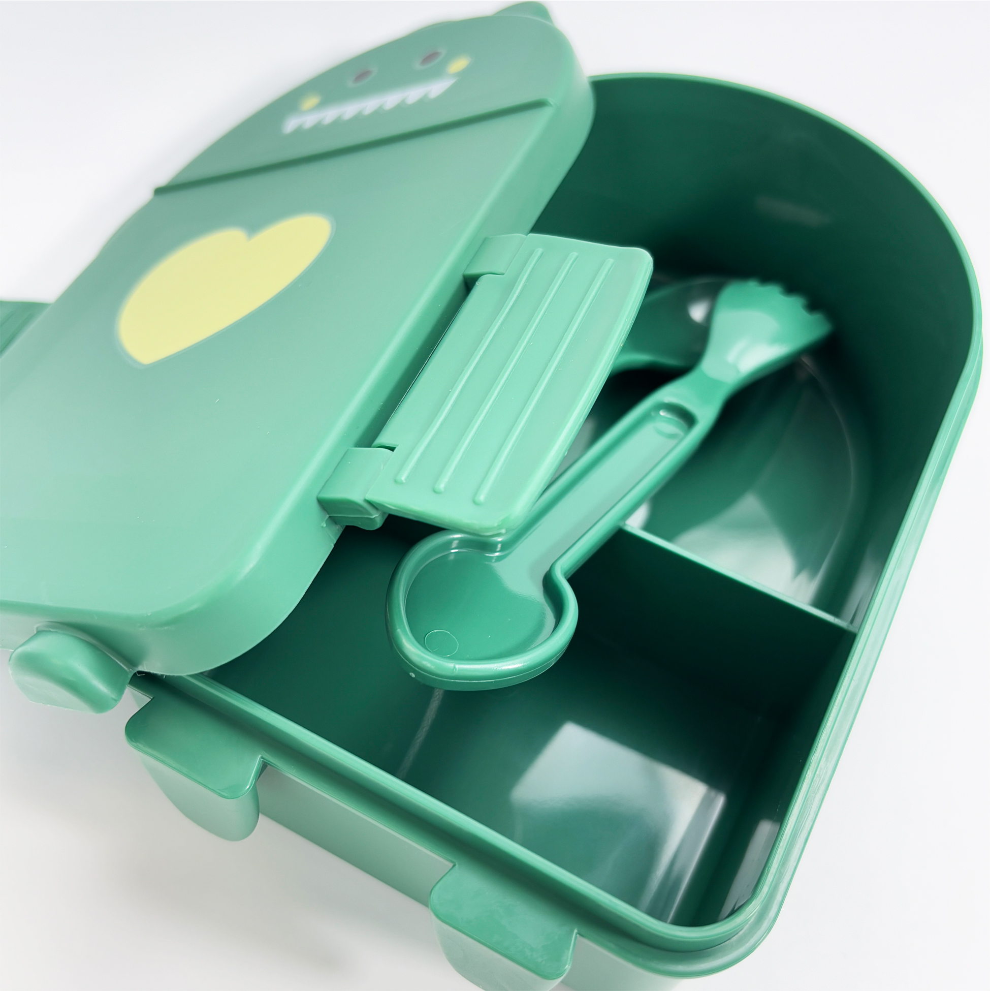 Dinosaur-shaped Kids’ Lunch Box Set with Cutlery