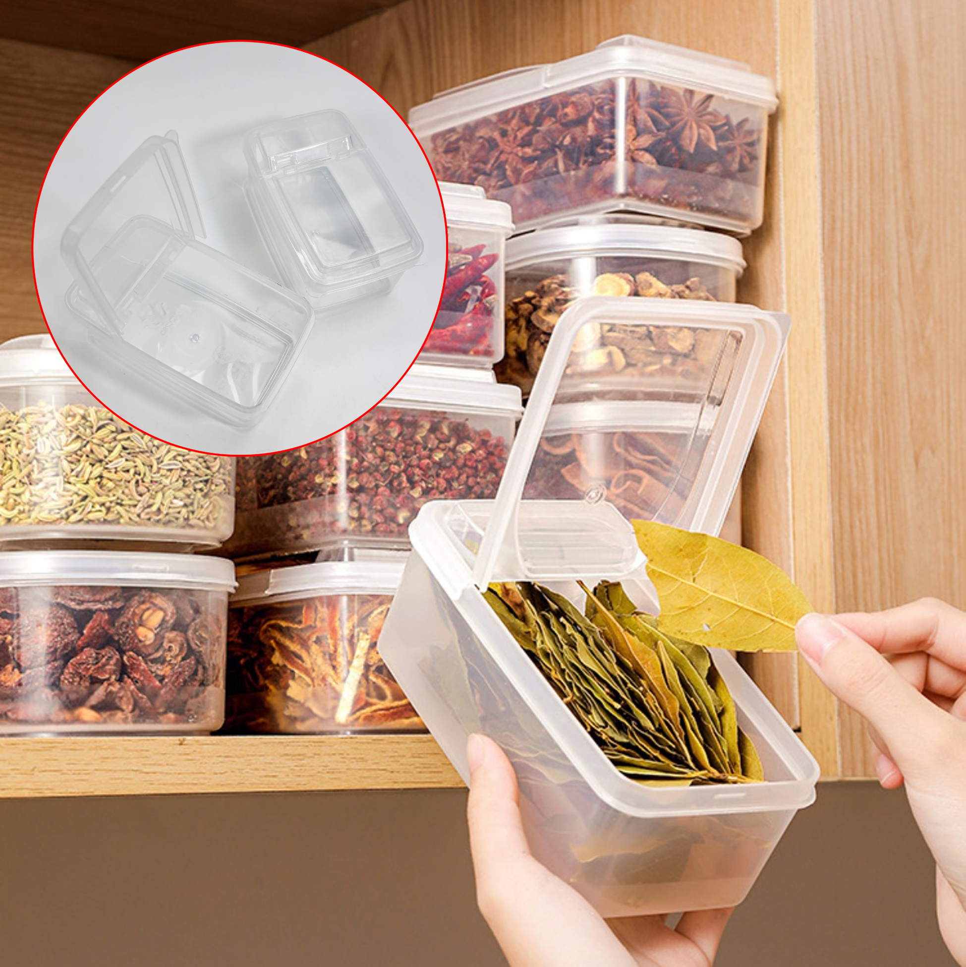 Plastic Spice Storage Box Set