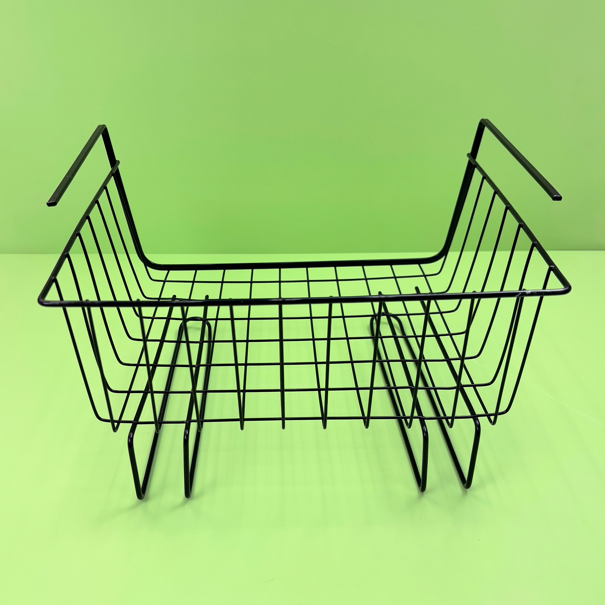 Black Metal Wire Storage Basket
