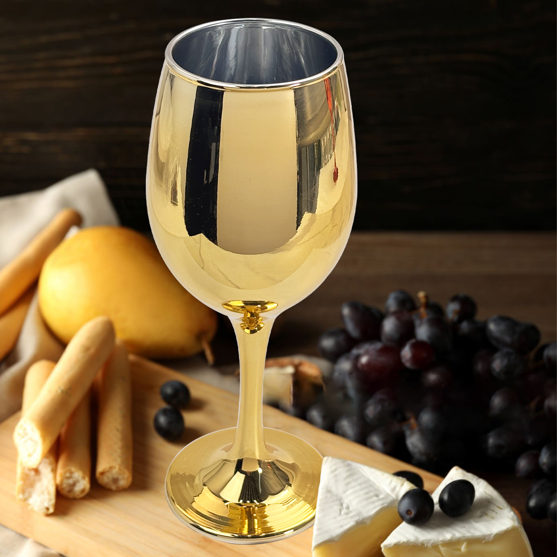 Glass Wine Goblets Set