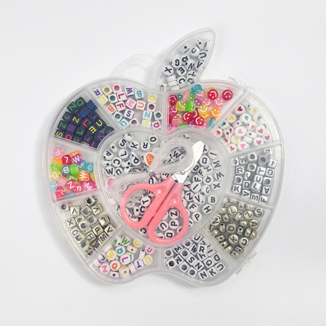 Apple-shaped DIY Jewelry Making Kit for Kids