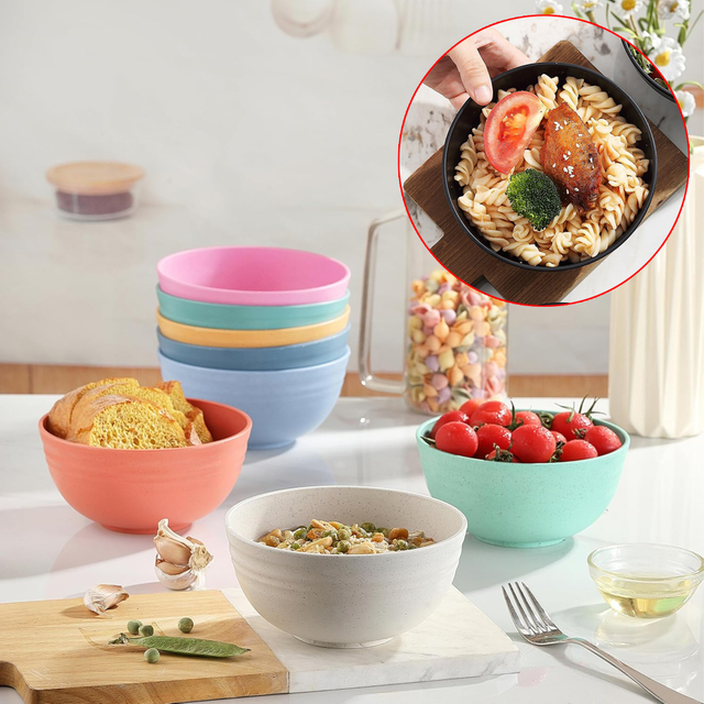 Multi-color Plastic Dining Bowls Vibrant Colored Plastic Meal Bowls