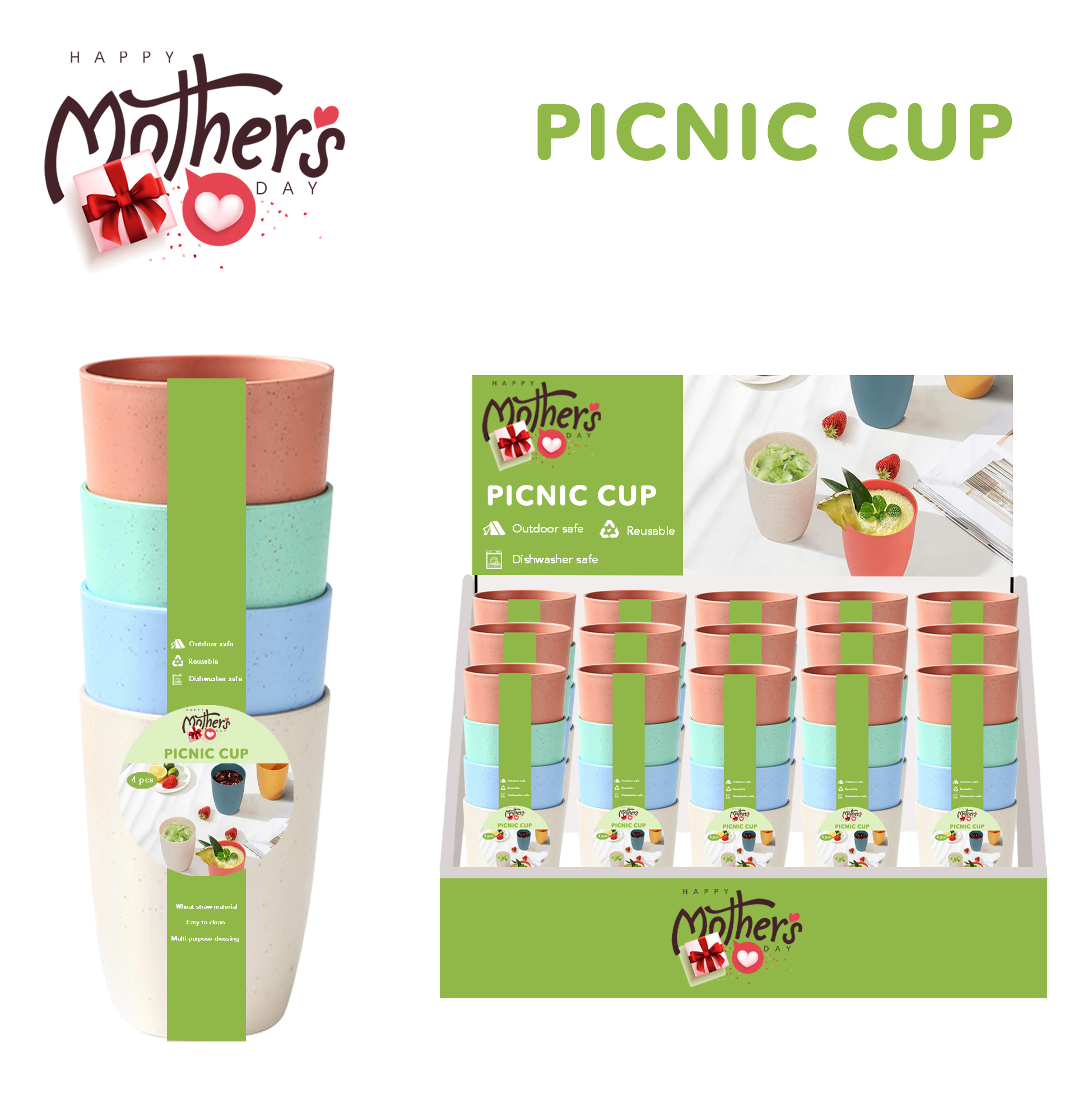 Multi-color Matte Plastic Drinking Cups Vibrant Colored Plastic Beverage Cups