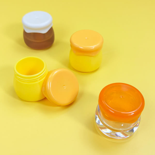 Honey Jar-shaped Mini Cream Jar Novelty Honey Pot Cosmetic Container