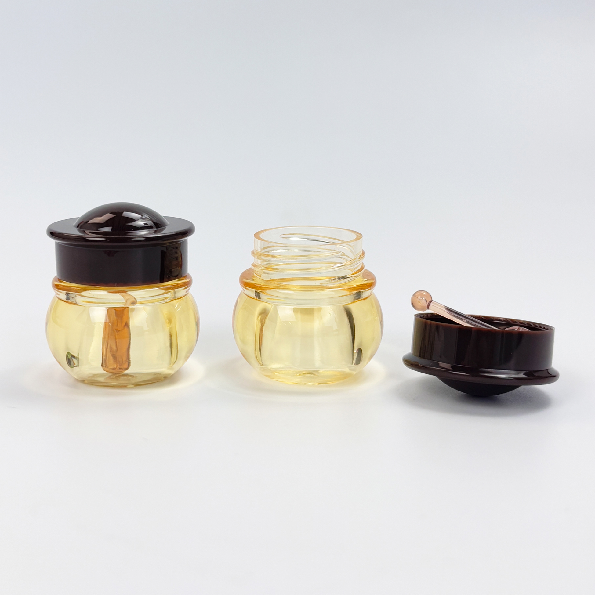Honey Jar-style Mini Cream Jar with Dipper Honey Dipper-equipped Mini Cream Jar