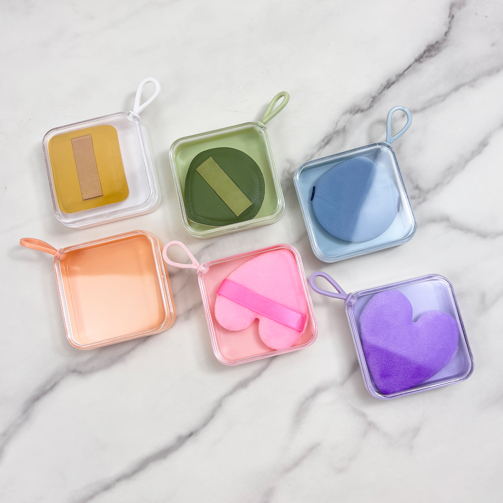 Clear Makeup Puff Storage Case