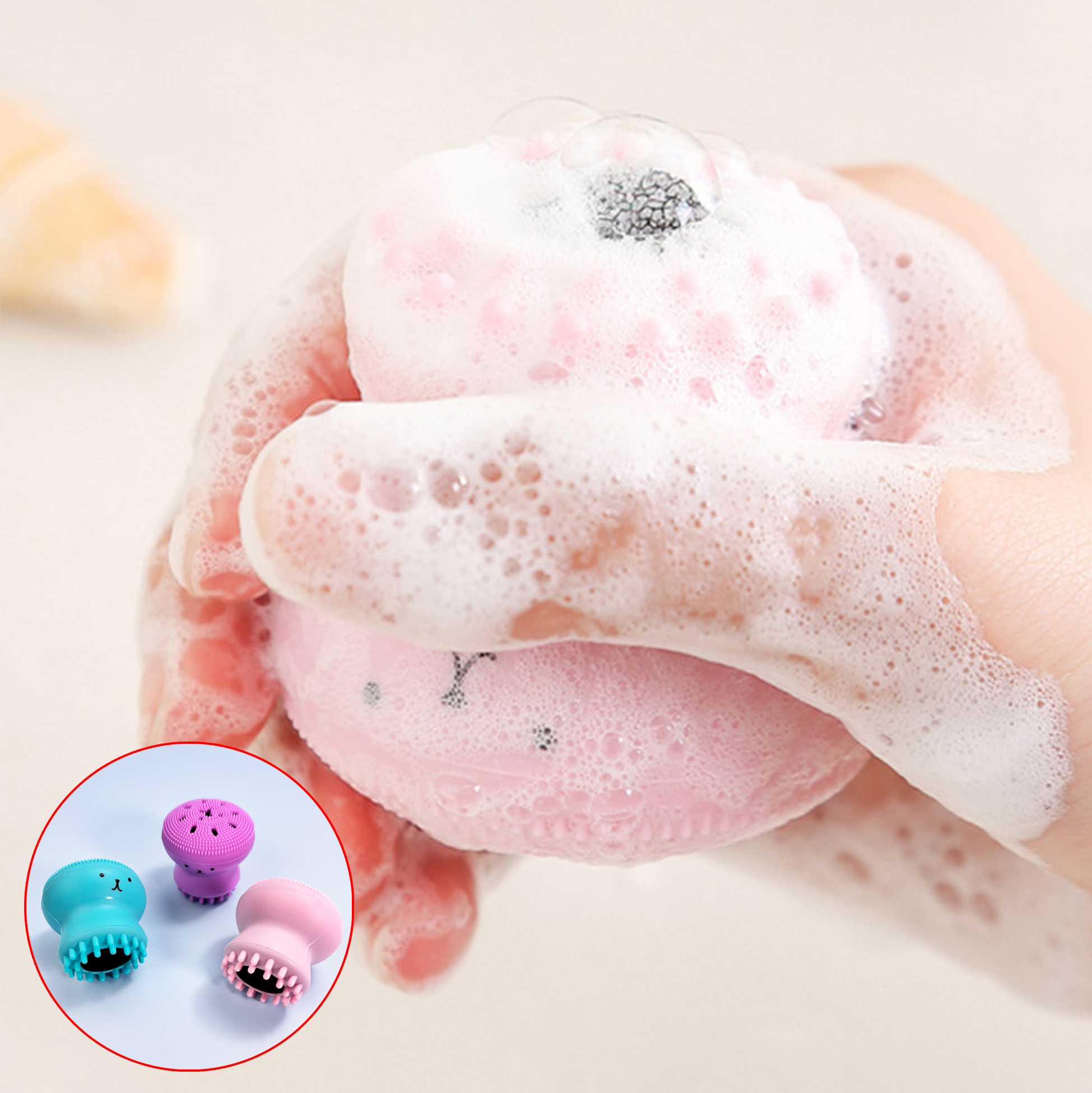 Double-sided Silicone Facial Cleansing Brush