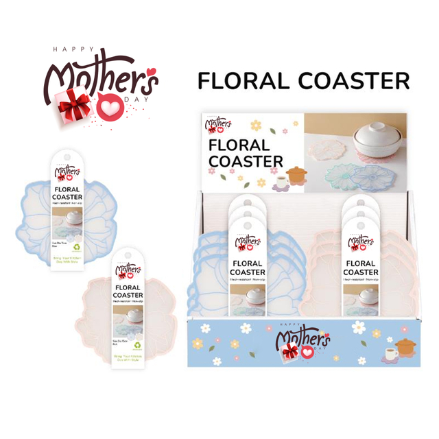 Set of 3 Silicone Coasters Heat-Resistant Non-Slip Placemats Anti-Scald Table Mats