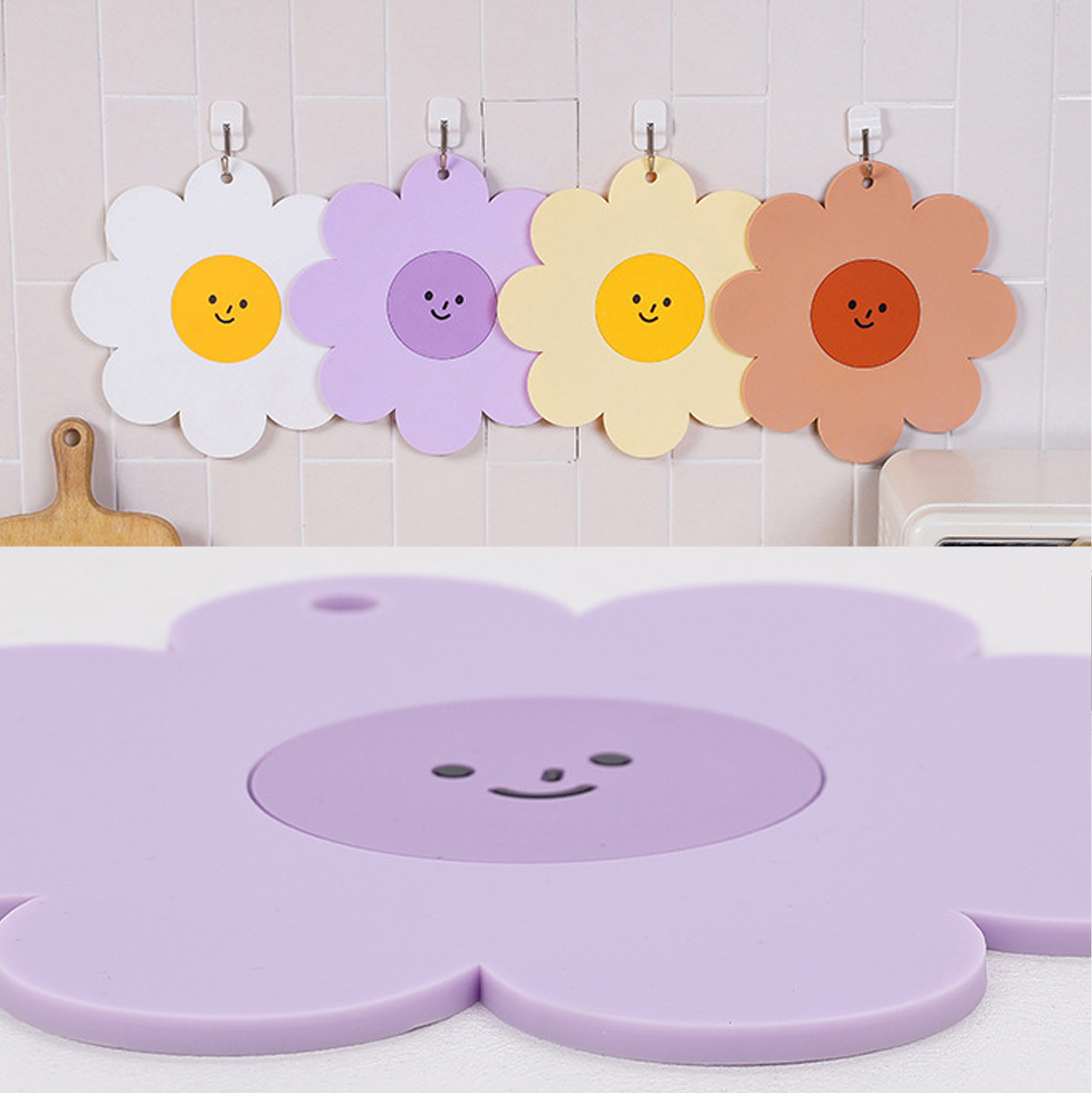 Cute Silicone Coasters for Drinks Absorbent Colorful Cup Coasters