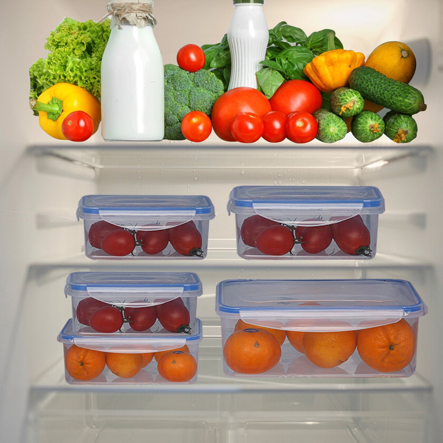 Food Storage Containers With Lids Airtight Food Storage Refrigerator Fresh-Keeping Box