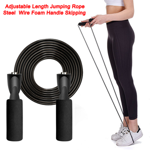 2.8M Length 4.5MM Diameter Adjustable Length Jumping Rope Steel Wire Foam Handle Skipping Rope With Ball Bearing