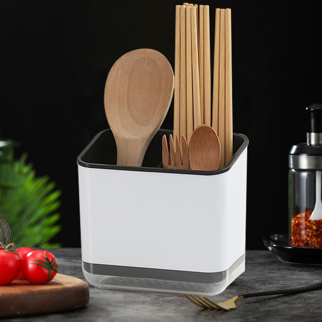 Multifunctional Chopstick Spoon Storage Double Layer Detachable Chopstick Cage Cutlery Organizer Tableware Drain Rack