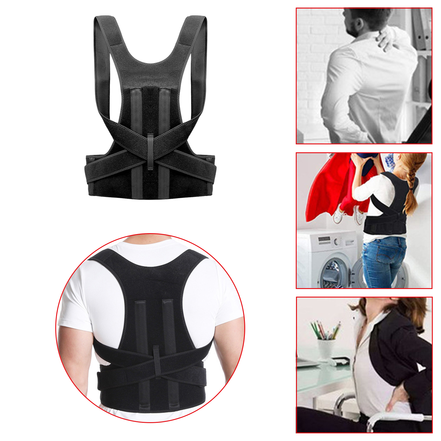 Posture Corrector Back Posture Brace Clavicle Support Stop Slouching And Hunching Adjustable Back Trainer Unisex