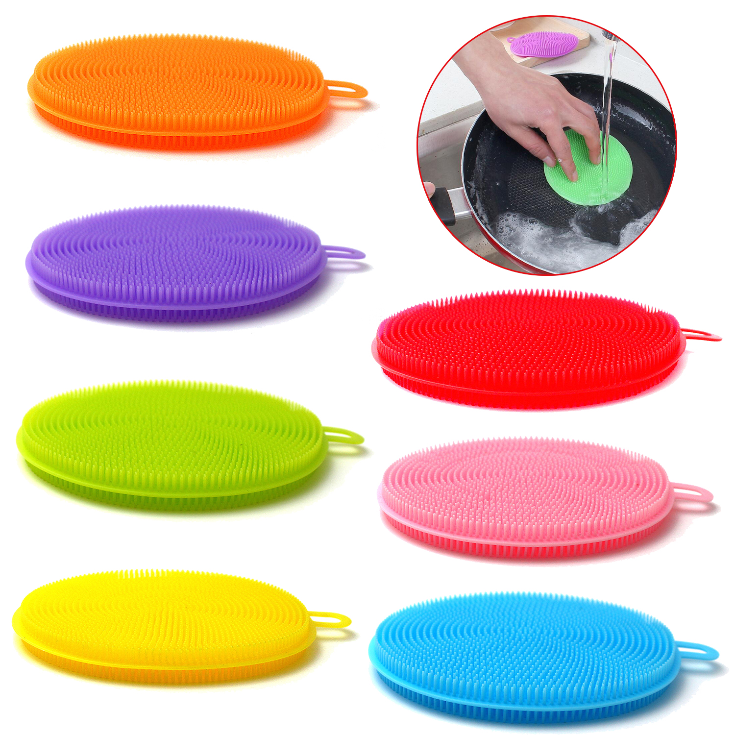 Wholesale Silicone Sponge Dish Bowl Scouring Pad Pot Pan Easy To Clean Wash Brush Magic Cleaning Brushes Dish Bowl Scouring Pad Pot Pan Easy To Clean Wash Brush Magic Cleaning Brushes