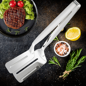 Stainless Steel Barbecue Tongs Roast Fish Fried Steak Shovel Bread Meat Clamp Multifunction Food Clip Kitchen Cooking Utensils