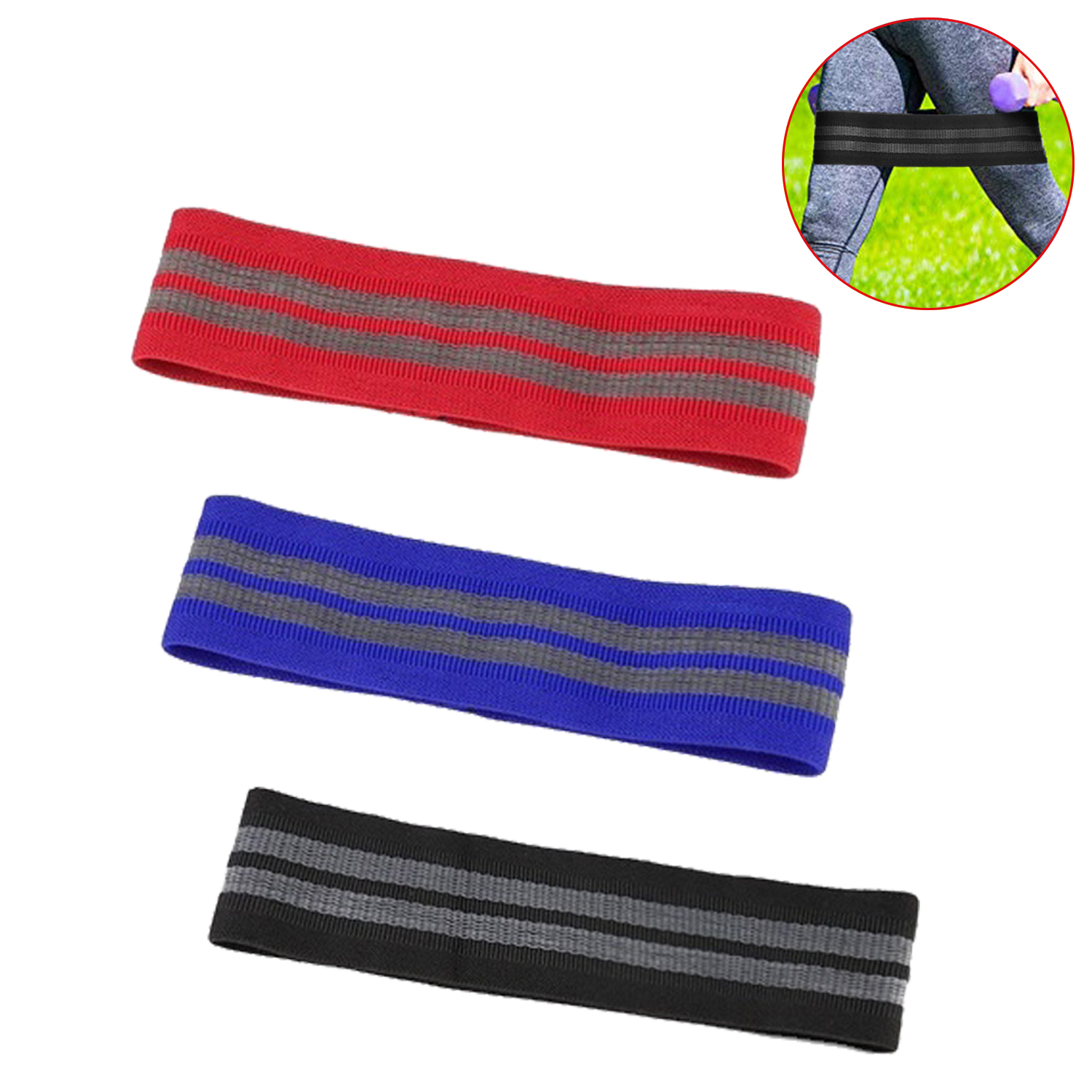 Resistance Bands for Working Out 3 Levels Resistance Bands for Legs with Storage Bag Non-Slip Hip Booty Bands Perfect for Yoga Pilates, Rehab Fitness Resistance Band