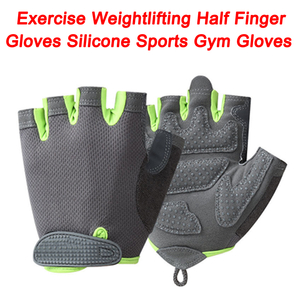 Sports Body Building Training Men Women Paired Fitness Sport Gym Exercise Weightlifting Half Finger Gloves Silicone Sports Gym Gloves