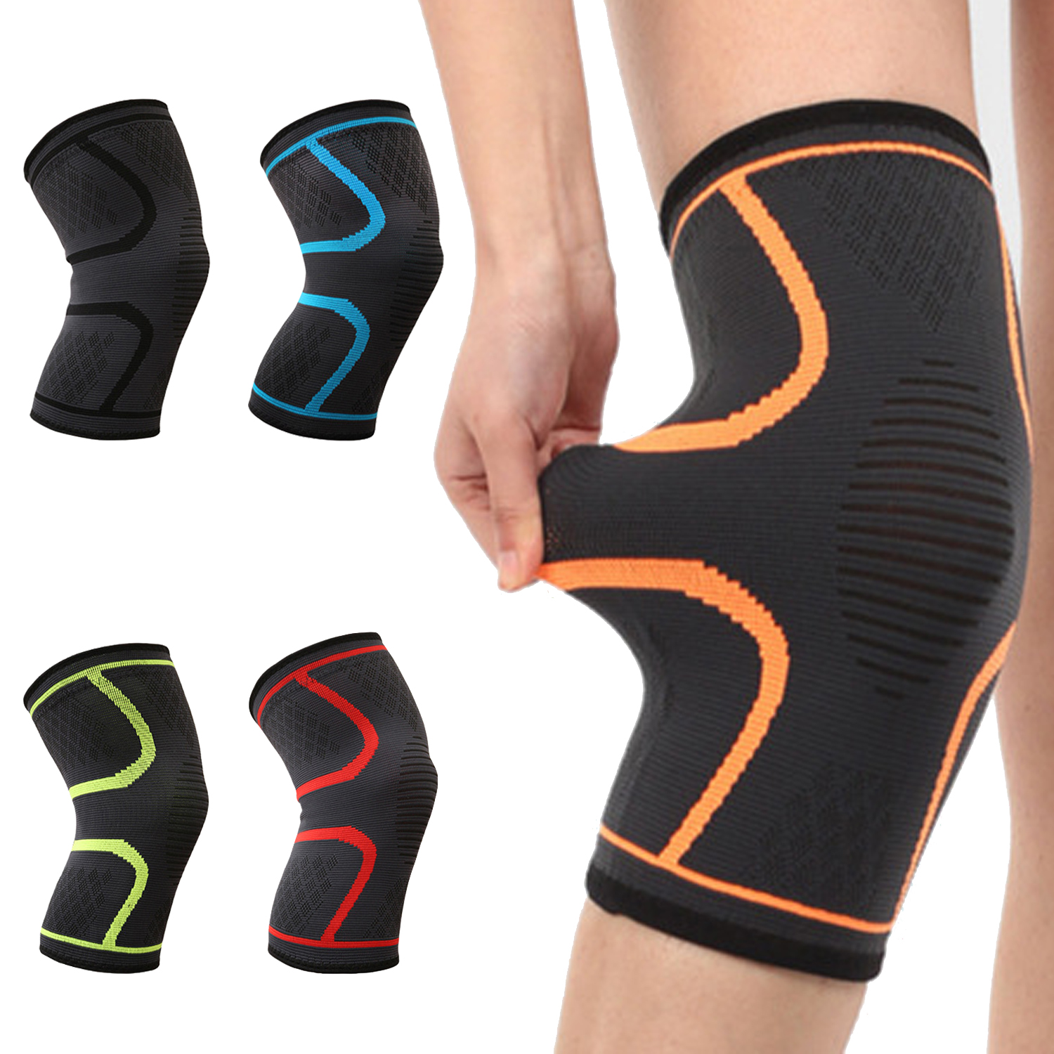 Fitness Knee Pad Protective Wholesale Sports Knee Brace Non-slip Unisex Knee Protect Pad Support Knee Compression Sleeve