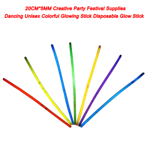 20CM*5MM Creative Party Festival Supplies Dancing Unisex Colorful Glowing Stick Disposable Glow Stick