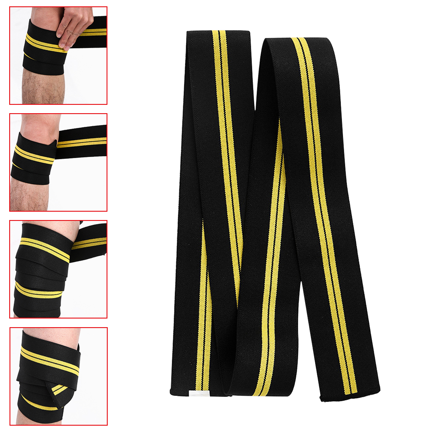 200*8CM Sport Fitness Workout Gym Straps Leg Protection Silicone Bandage Antiskid Squat Weight Lifting Fitness