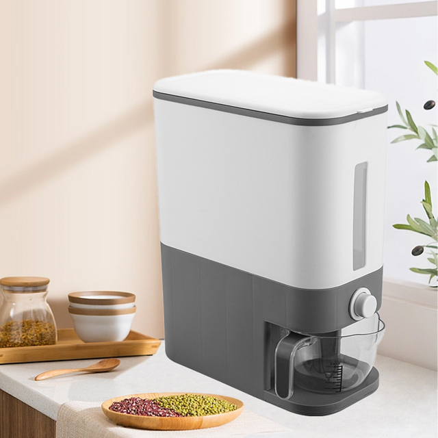 Plastic Rice Dispenser Kitchen Rice Bucket Sealed Rice Box Insect-proof And Moisture-proof Grain Container Grain And Cereal Storage Box