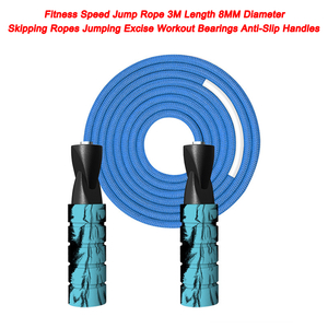 Fitness Speed Jump Rope 3M Length 8MM Diameter Skipping Ropes Jumping Excise Workout Bearings Anti-Slip Handles