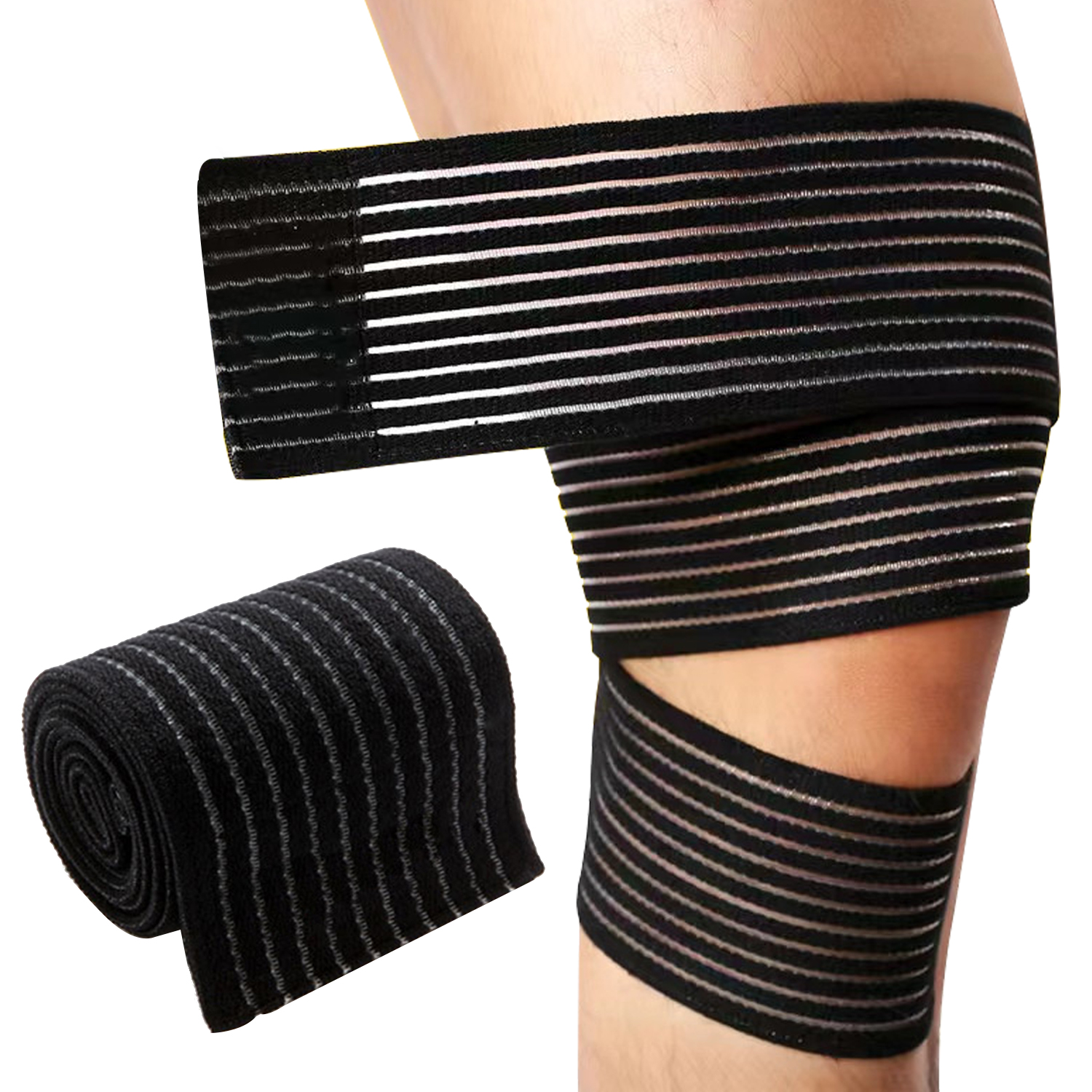 Elastic Wrap Knee Pads Pressurized Mountaineering Riding Leggings Straps Protective Gear Sports