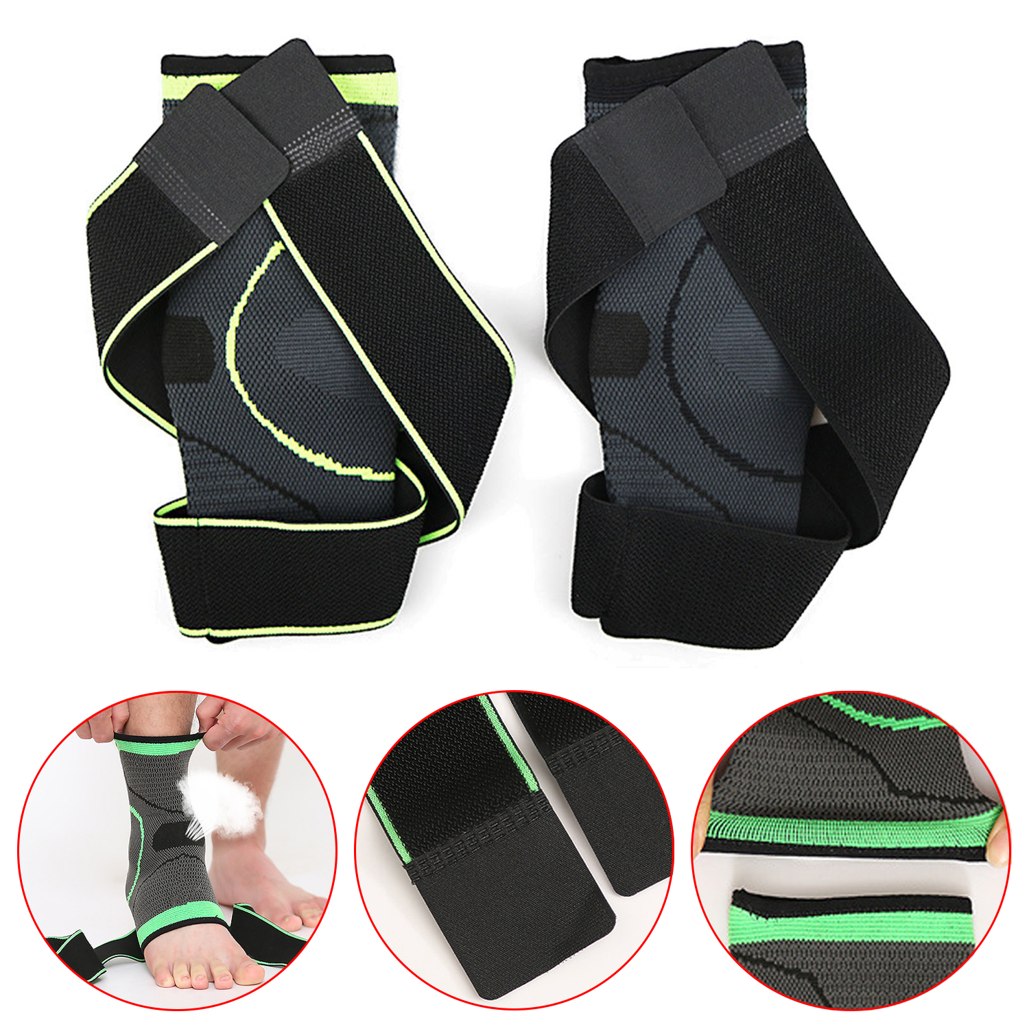Breathable Knitted Straps Pressurized Ankle Protection Men's And Women's Professional Basketball Badminton Fitness Sprain Protection Ankle Protection