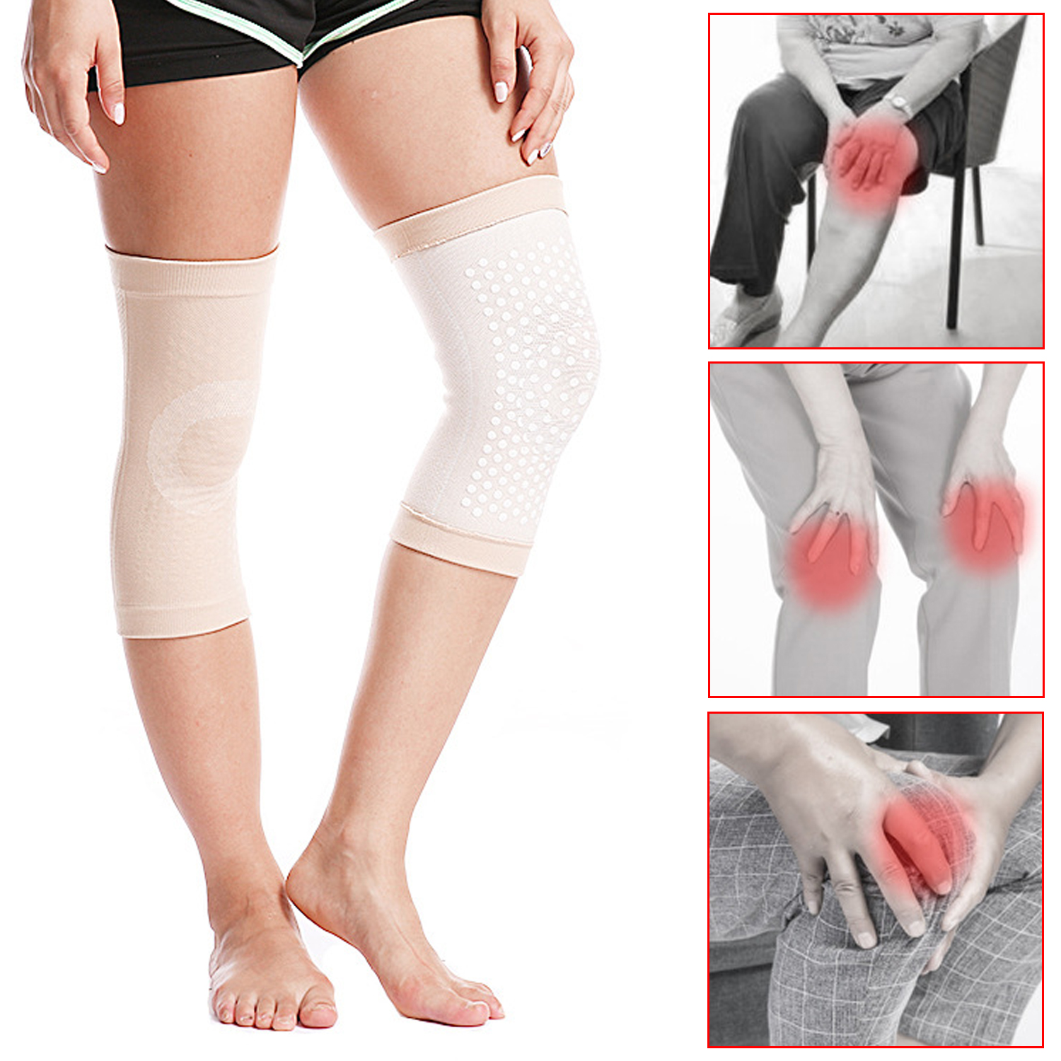 Knee Pads Men And Women Old Men And Old Women Cold Leg Joints Cold-proof Light Breathable Heat-gathering Knee Pads Warm Knee Pads