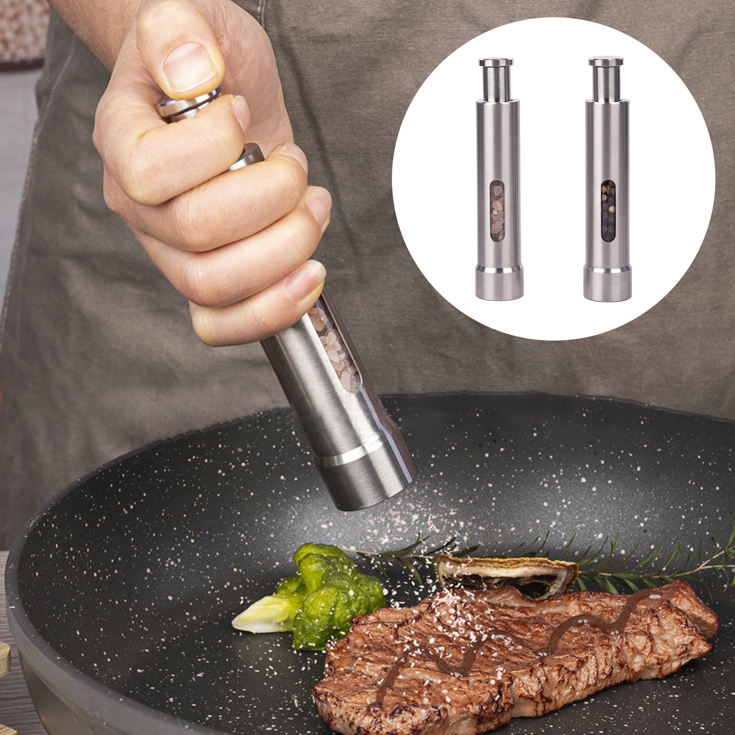 Stainless Steel Pepper Grinder