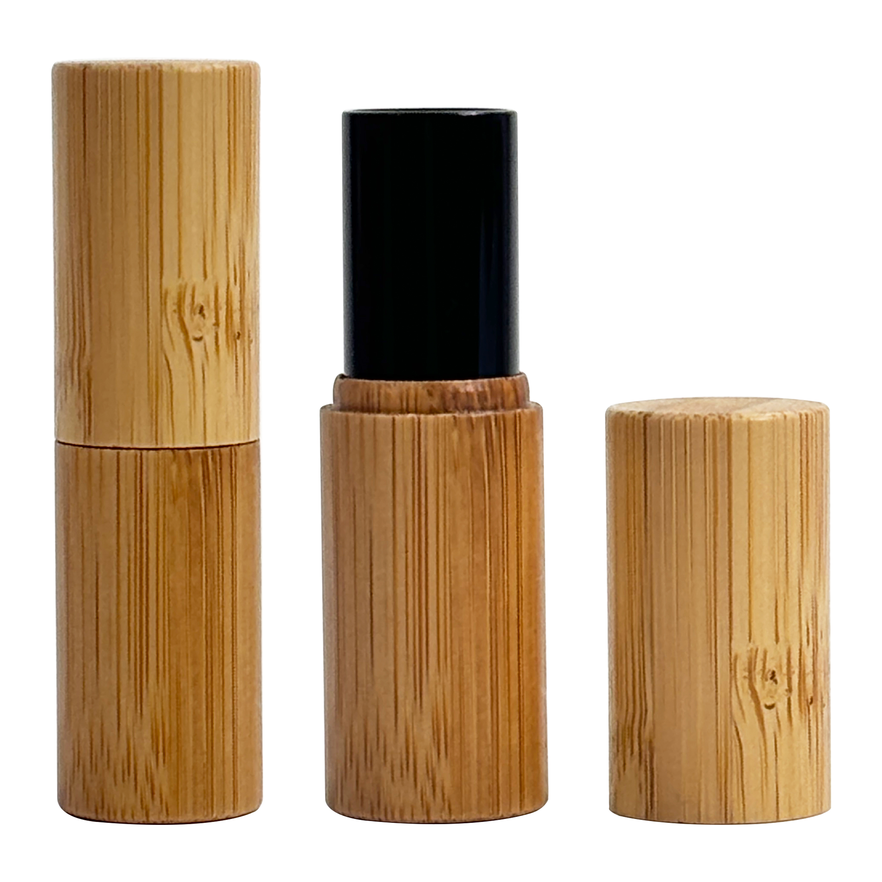 Sustainable Bamboo Lipstick Tube with Plastic Inner