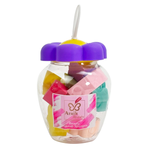 10 Makeup Sponges with 1 Storage Jar