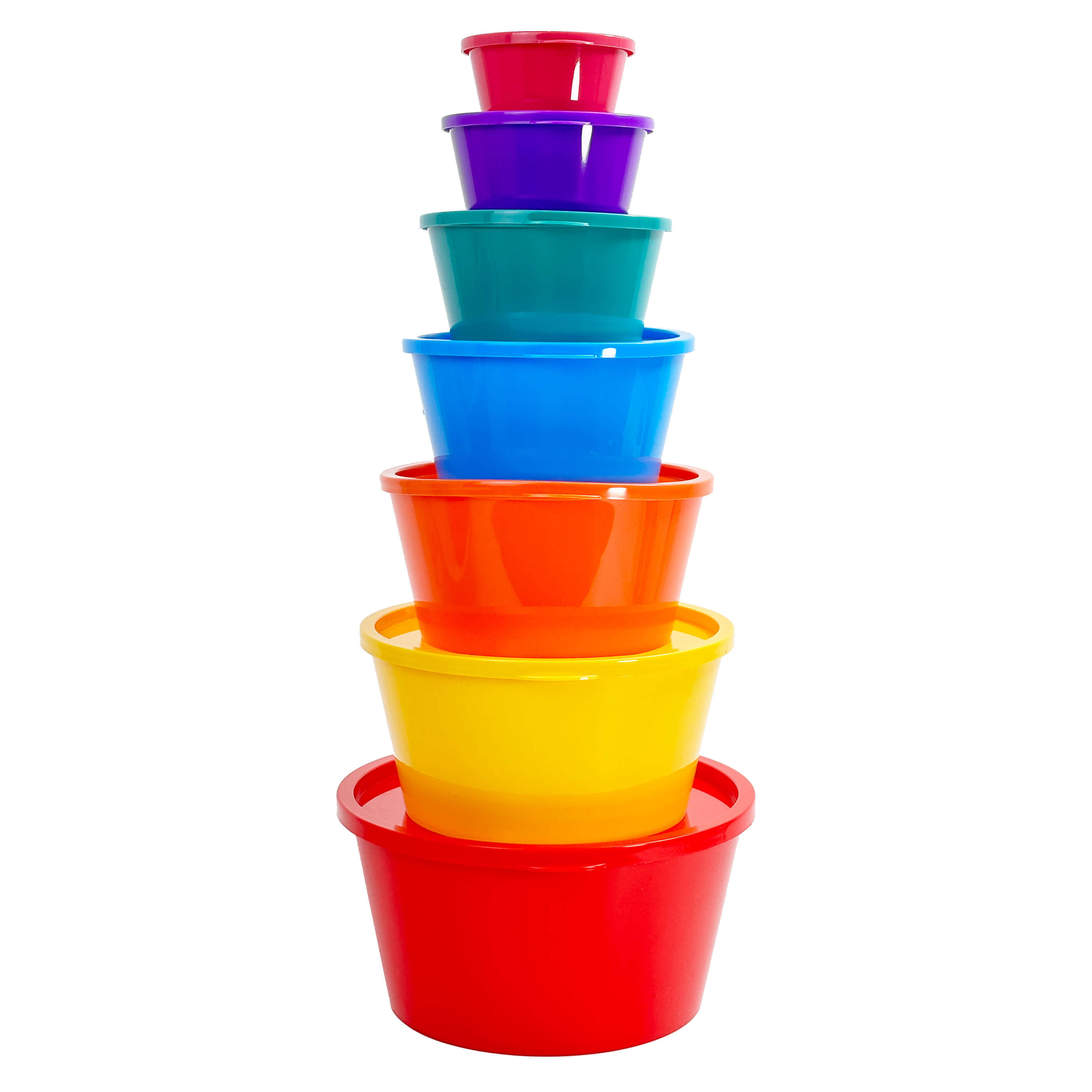 7-pcs Multi-color Mixing Salad Bowl Set