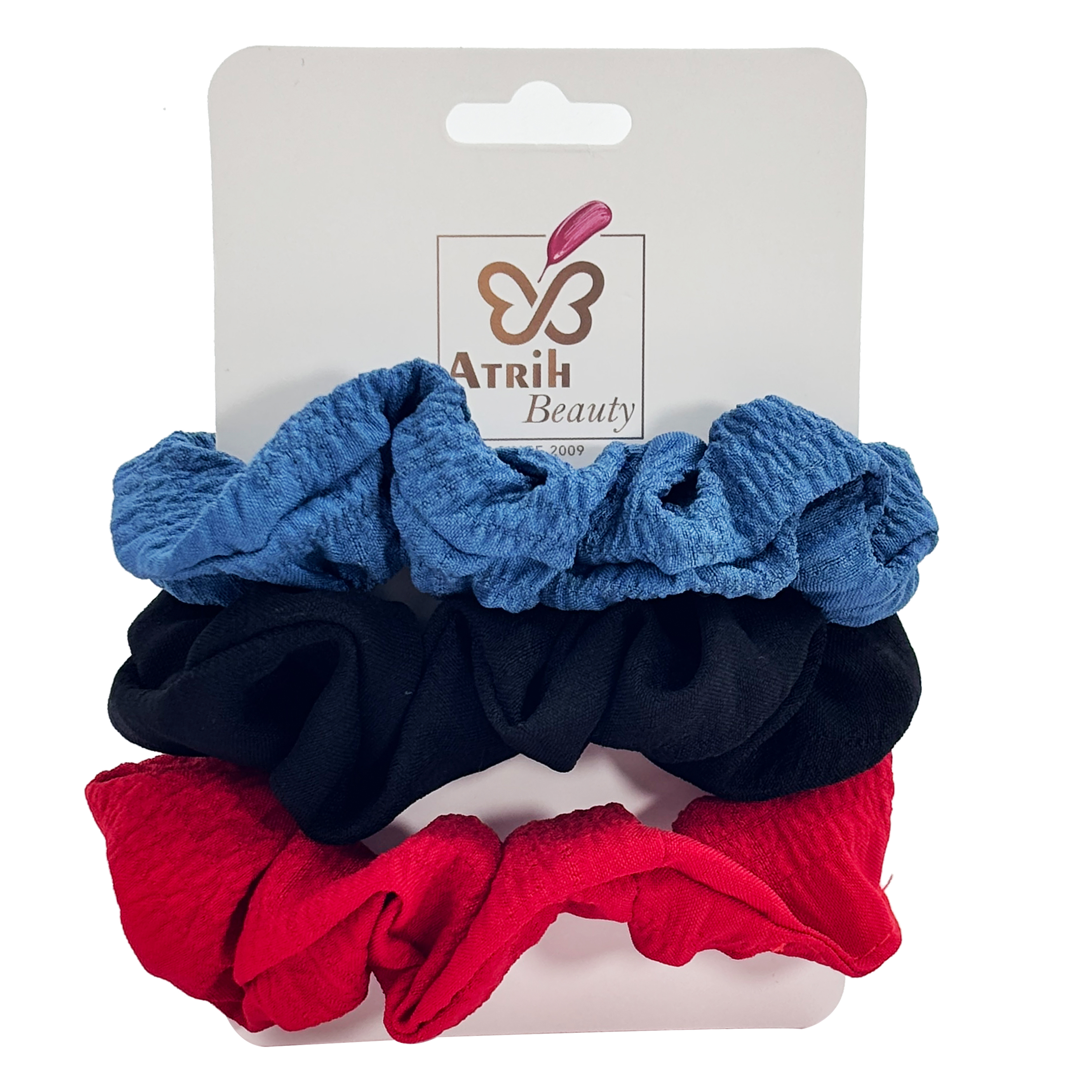 3-Piece Vibrant Hairbands Set with Card Display