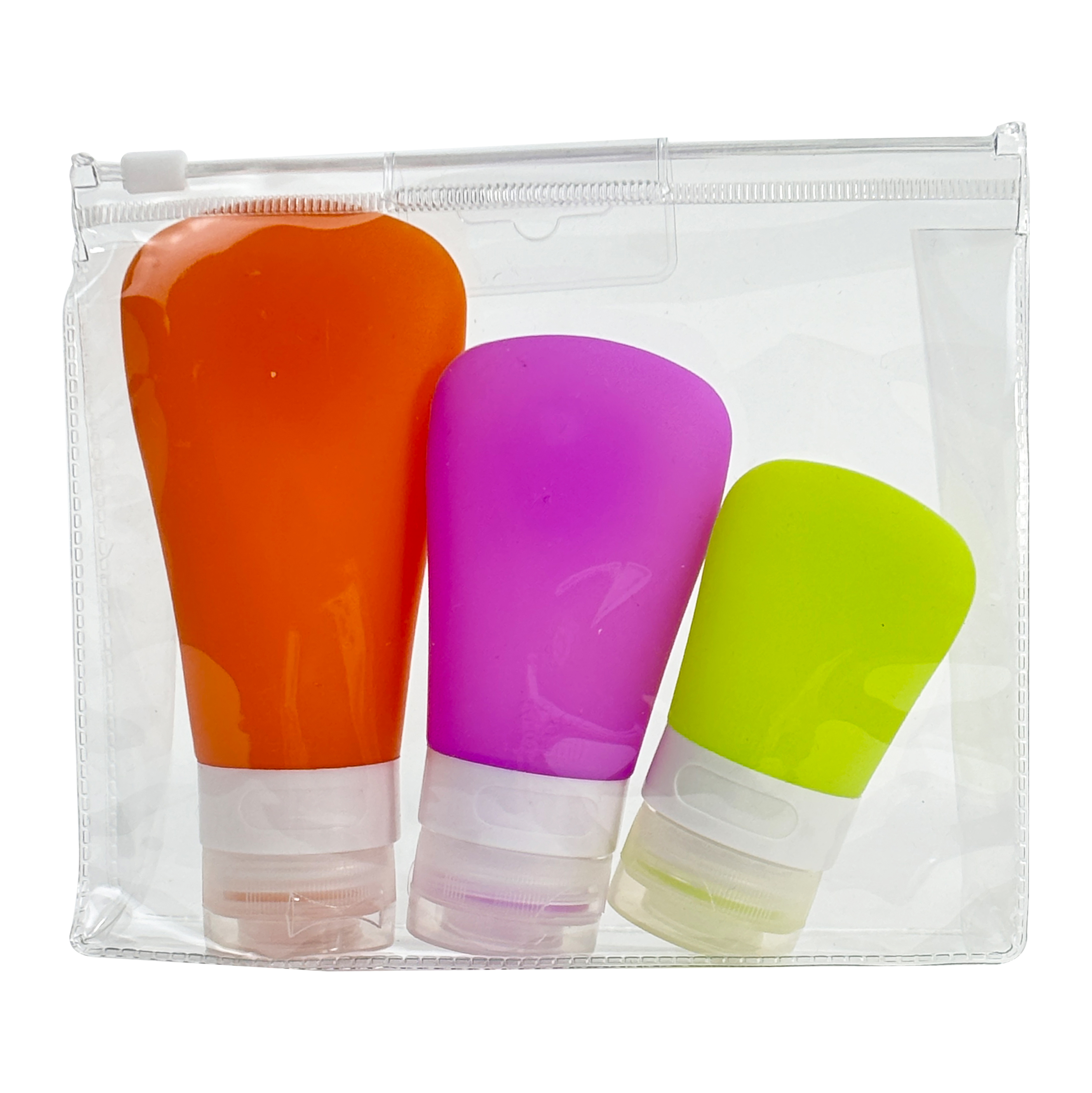 3-Piece Silicone Travel Bottles Set with Suction Cups